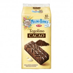1000046347 mulino bianco tegolino al cacao con crema al latte in confezione da 10 tegolini 350 grammi totali