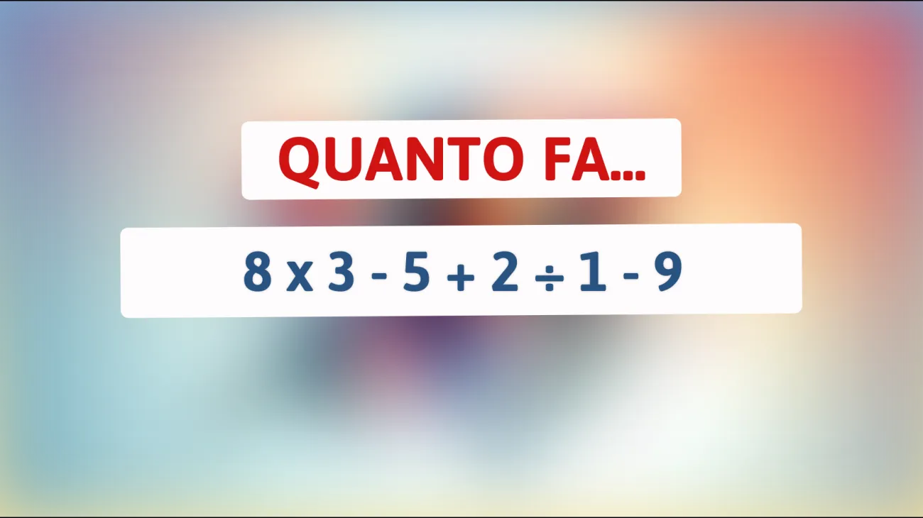 \"Solo il 10% risolve questo enigma matematico! Riesci a superare la sfida?\""
