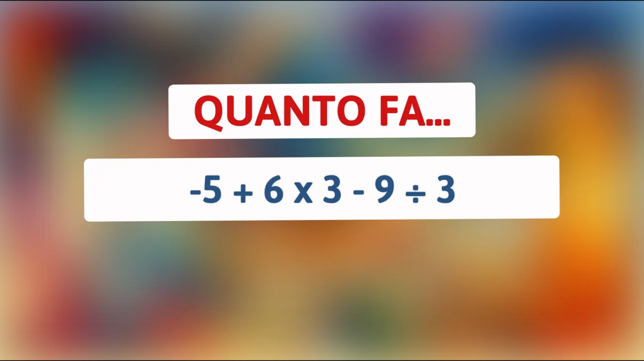 \"Solo il 1% riesce a risolvere questo semplice indovinello matematico. Tu ci riesci?\""