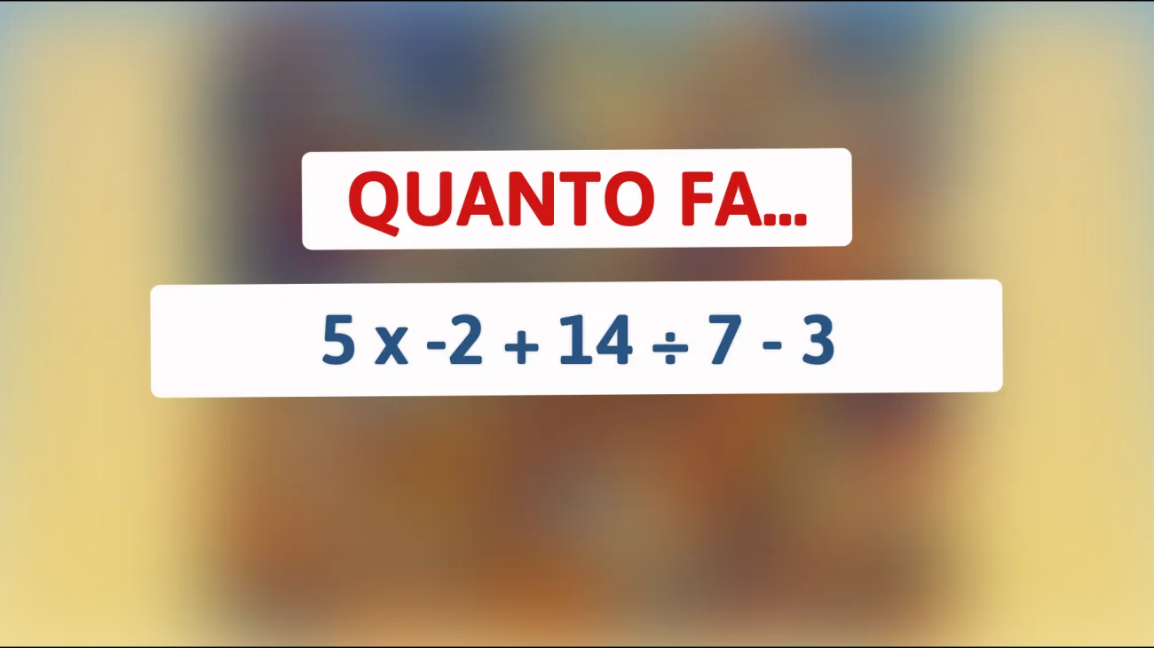 Questo indovinello matematico svela la tua vera intelligenza: Solo i più acuti risolvono al primo colpo! Tu cosa ottieni?"