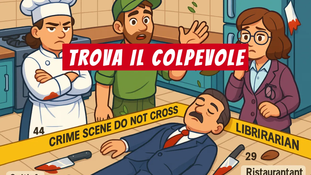 Solo i più intelligenti riescono a risolvere questo enigma del delitto in cucina: accetti la sfida?"