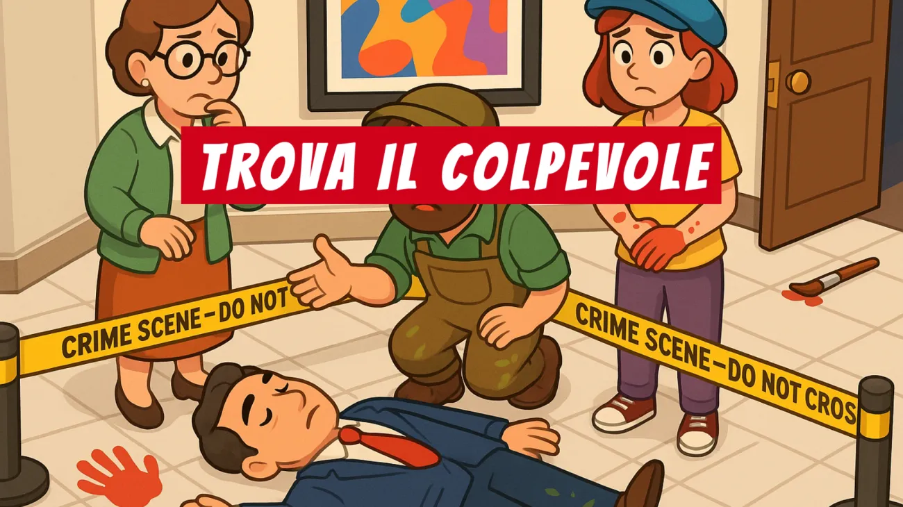 Solo il 3% riesce a risolvere questo mistero in galleria d’arte: tu saprai trovare il vero colpevole? Sfida te stesso!"