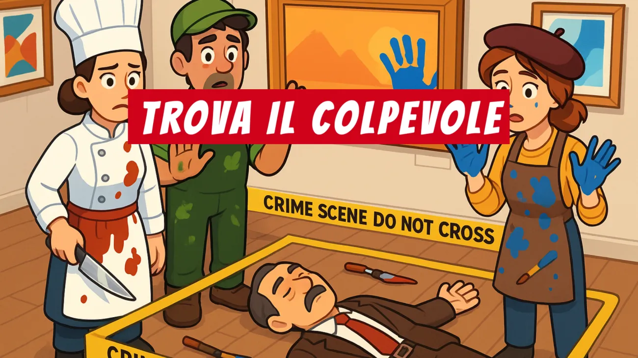 Solo chi ha un'intelligenza fuori dal comune riesce a risolvere questo indovinello: riuscirai a scoprire chi è il colpevole nella galleria d’arte?"